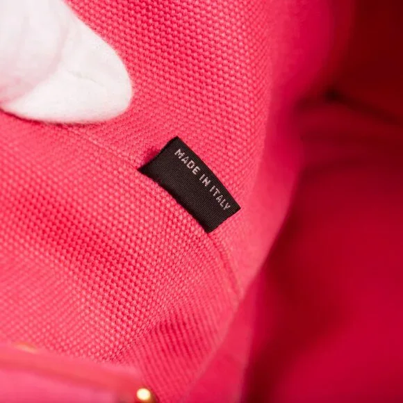 Authentic Pink Prada Canapa Small Logo Tote Bag - Picture 9 of 12